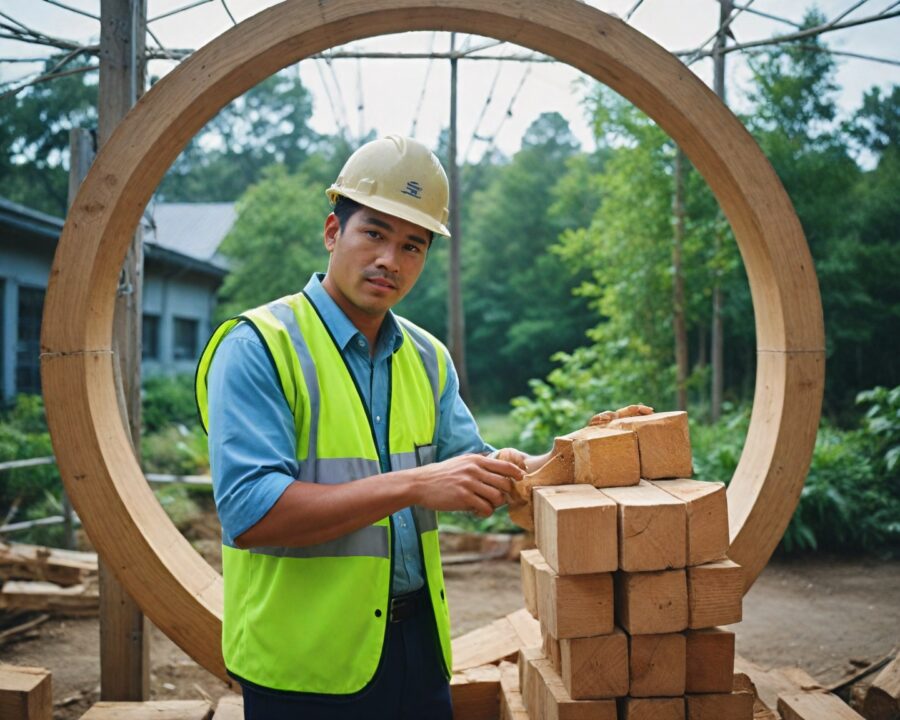 Vantagens da madeira engenheirada em construções circulares