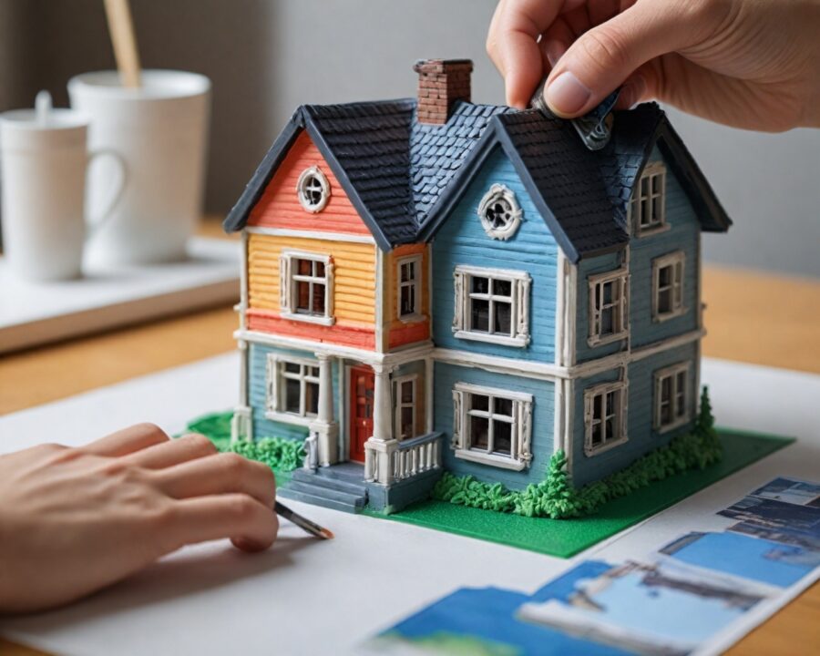 Como funciona o acabamento e pintura em casas 3D