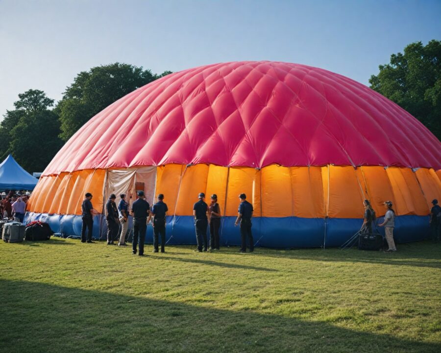 Construções infláveis: usos em eventos e emergências