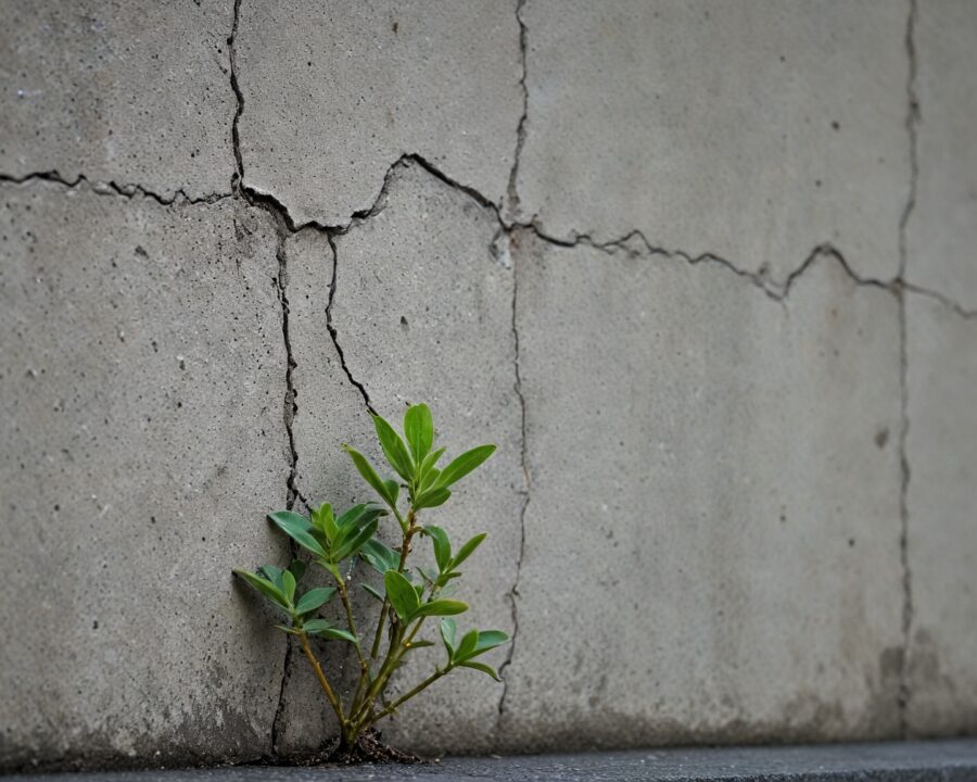 Como o bio concreto reage com umidade e se regenera