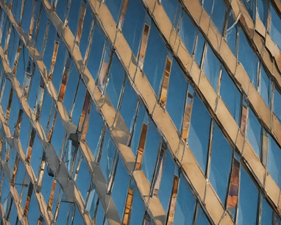 Exemplos de edifícios com painéis translúcidos reciclados